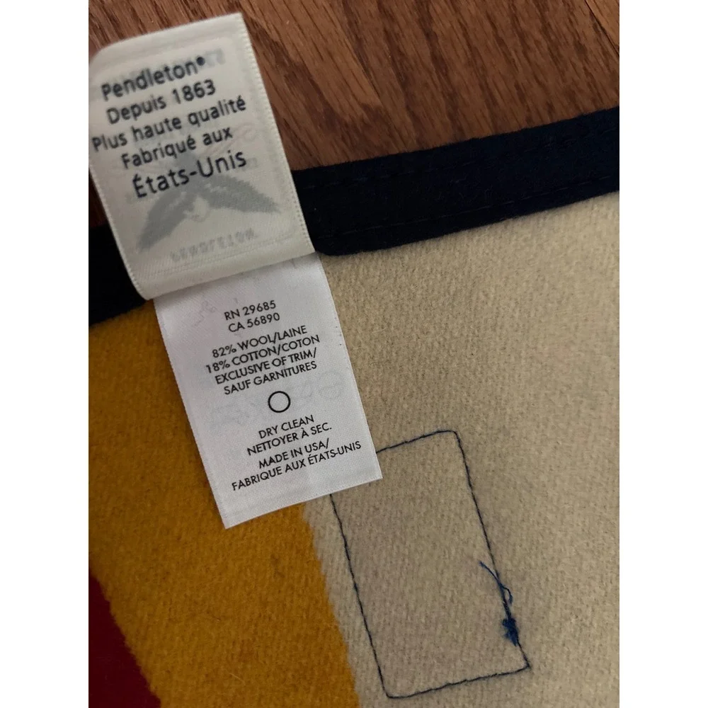 Pendleton‎ Babbitt Ranches Saddle Blanket Wool Flagstaff Arizona Blue 34x60